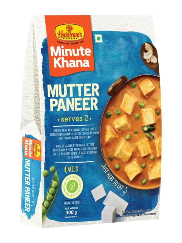 Ready to eat Mutter Paneer