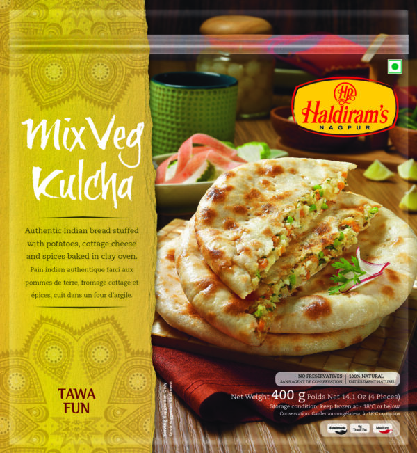 Frozen Mix Veg Kulcha